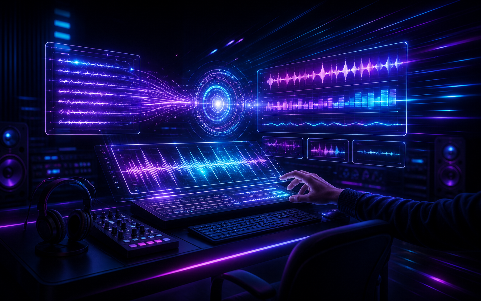 Illustration of music style controls shaping arrangement and vocals